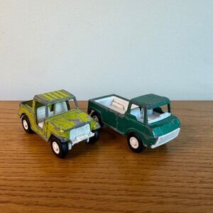 Vintage 1969 Tootsie Toy Pick Up Truck Jeep Diecast Toy‎ Vehicle Lot of 2